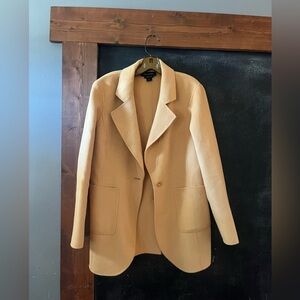 St. John Cashmere Wool Blend Blazer Jacket Hand Sewn size 10 EUC
